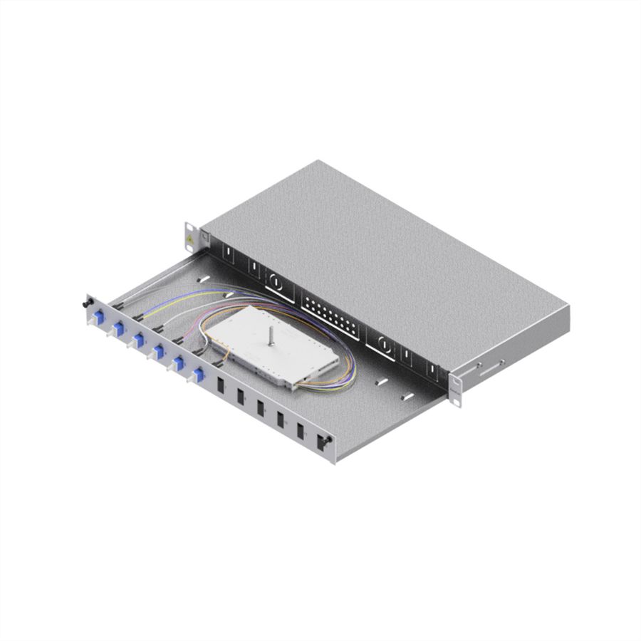 EasyLan Tiroir FO pour fusion basique catégorie C, 19" 1U, 12 ports, 6x LC-duplex, OS2
