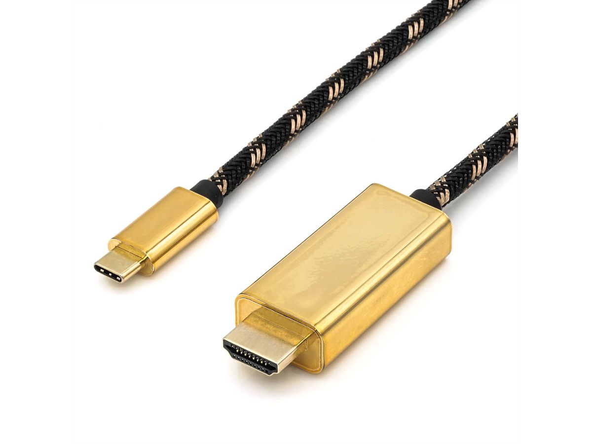 ROLINE GOLD USB Typ C - HDMI Adapterkabel, ST/ST, 2 m