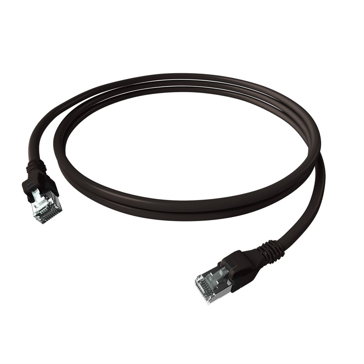 Cordon EasyLan DualBoot PushPull IP20, Cat.6A (Classe EA), S/FTP, noir, 5 m