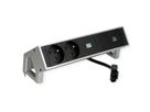 BACHMANN DESK2 2xUTE 1xUSB C 60W 0,2m GST18 INOX