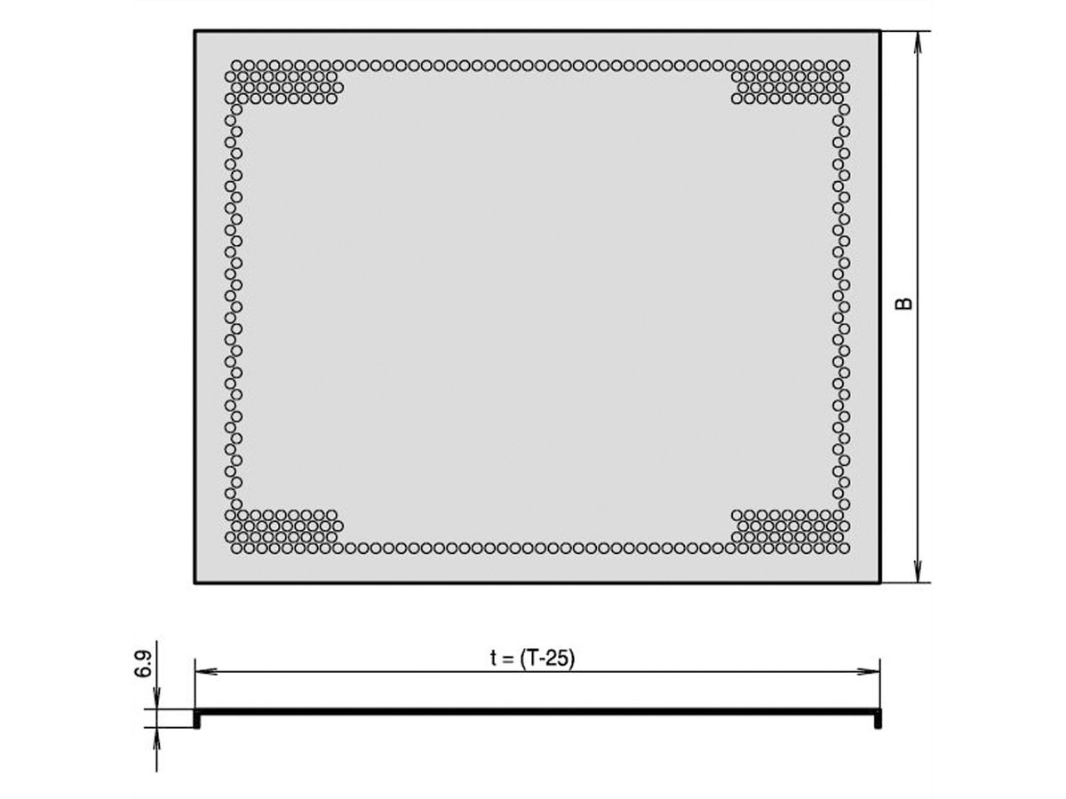 SCHROFF Abdeckblech, universal für spezielle Leiterkartentiefen - ABDECKBLECH EMC 63TE 175T 2ST