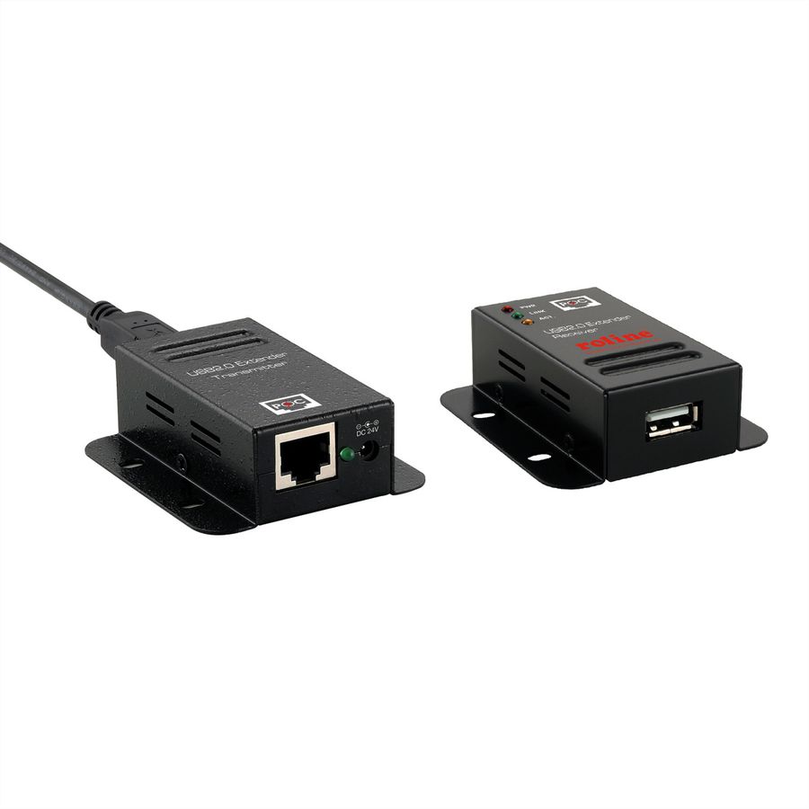 ROLINE Rallonge USB 2.0 à partir de RJ45, 1x USB, max. 50m