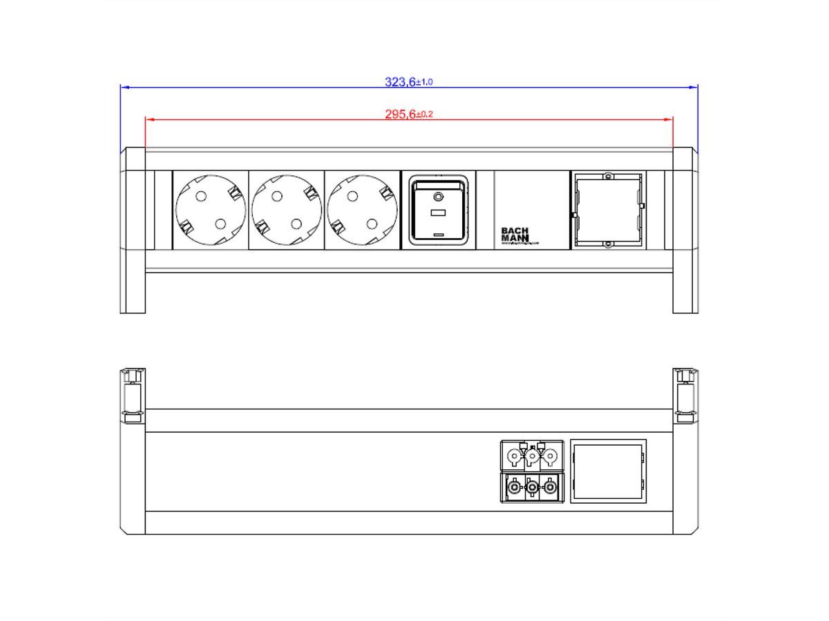 BACHMANN DESK 1x interrupteur 3x contact de protection 1x ABD GST18