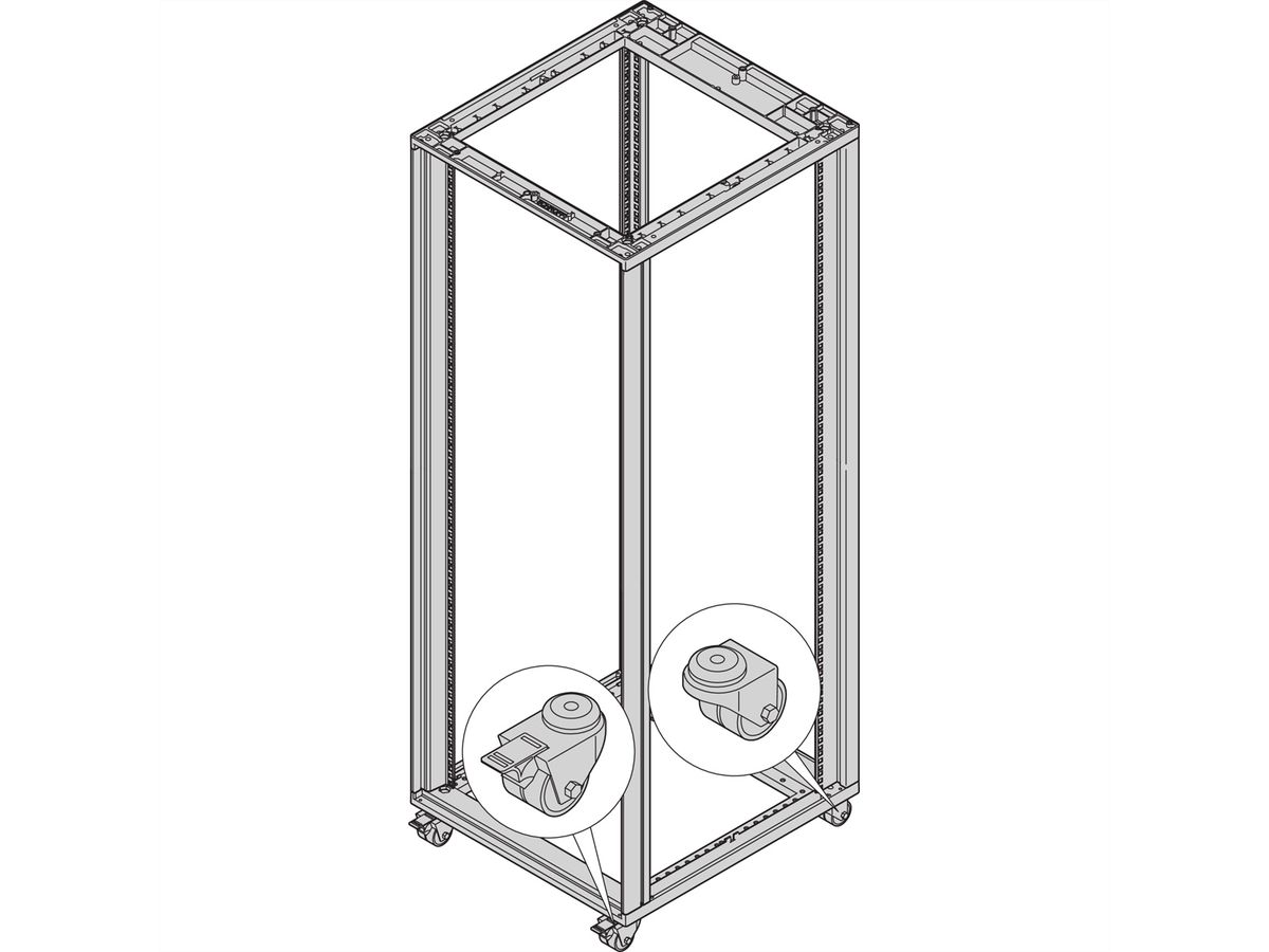 Roulette SCHROFF Novastar, 200 kg