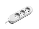 BACHMANN SMART Multiprise 3x contact de protection, vissée, blanc, 3 m