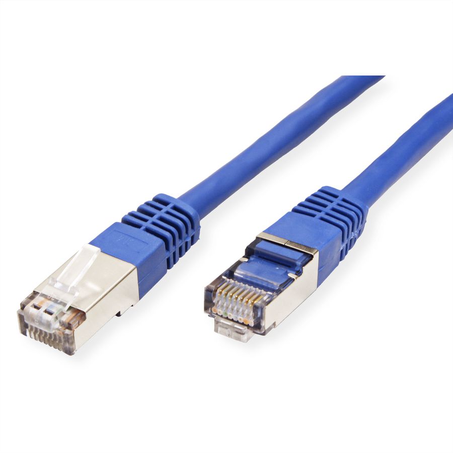 Cordon VALUE Cat.6 (Classe E) S/FTP (PiMF), bleu, 1 m
