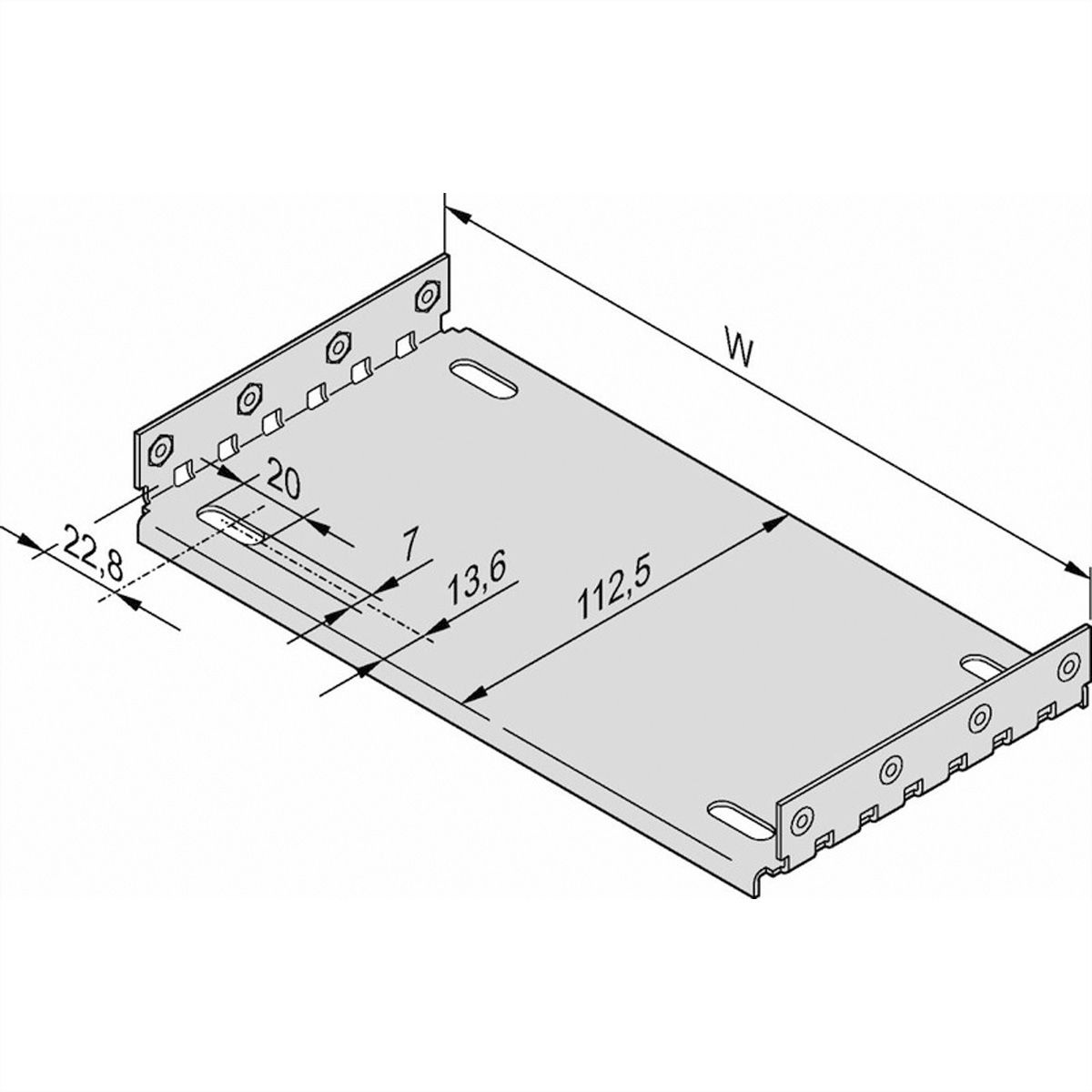 Plaque de montage SCHROFF EuropacPRO pour utilisation avec plaque de recouvrement, 42 HP, 160 mm de longueur de panneau
