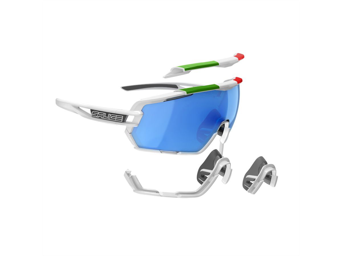 Salice Occhiali Sportbrille 020ITA, White ITA / RW Blue