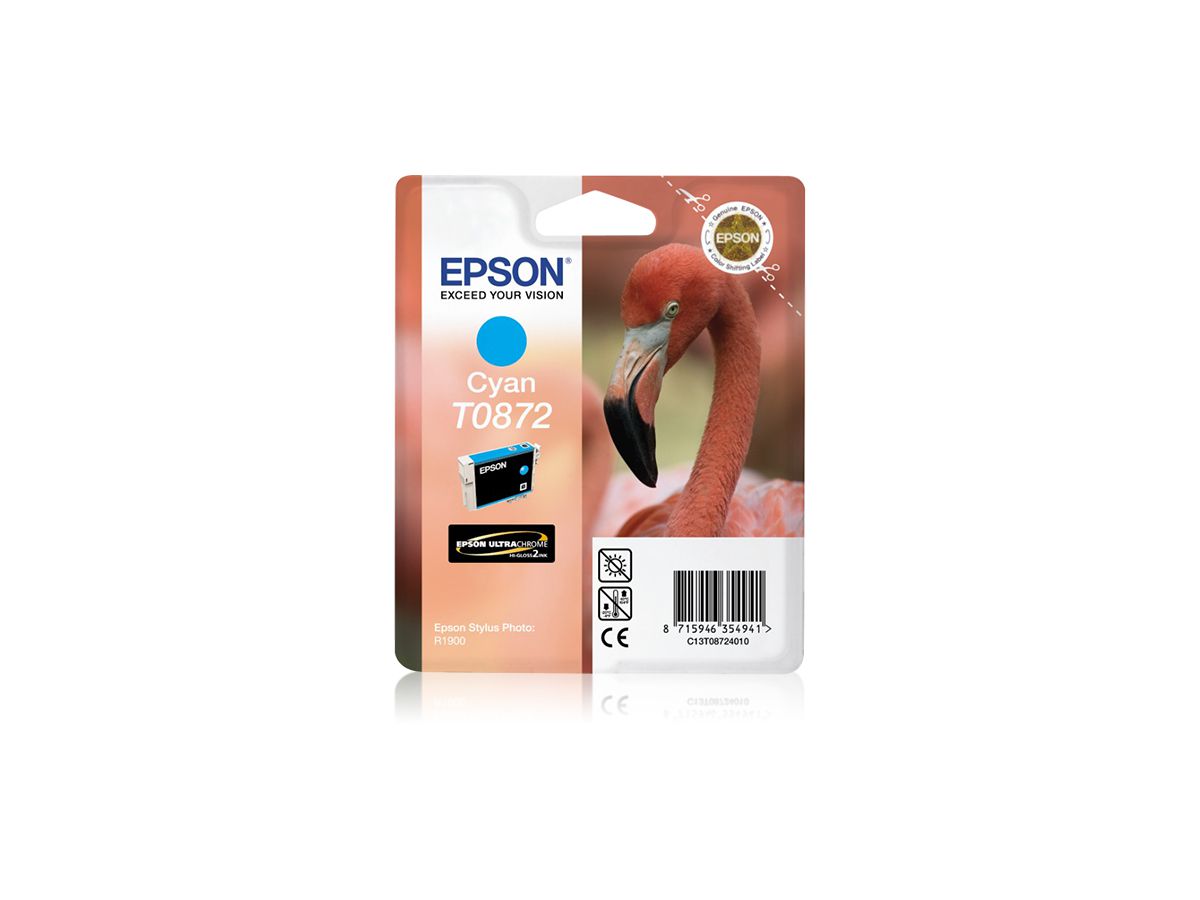 Epson Flamingo Singlepack Cyan T0872 Ultra Gloss High-Gloss 2