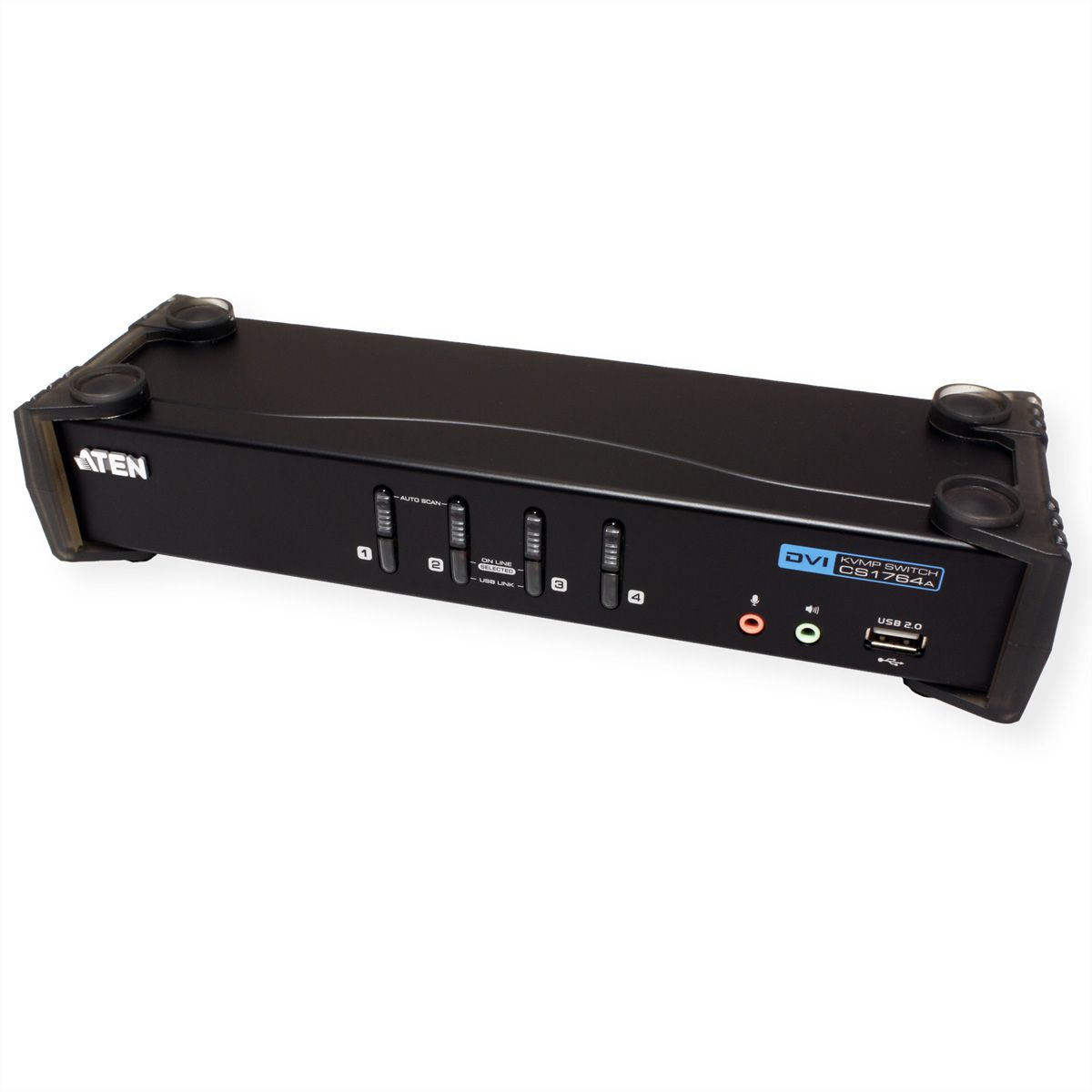 ATEN CS1764A Switch KVM DVI, USB, Audio, Hub USB, 4 ports