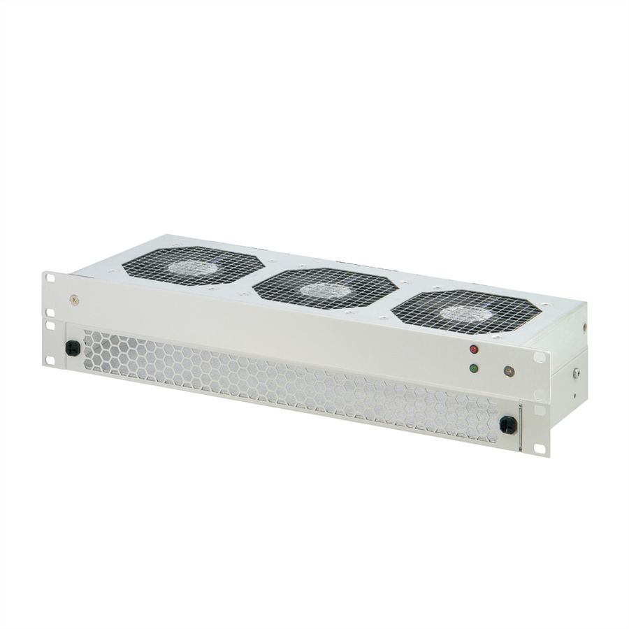 Déflecteur d'air SCHROFF 1 U pour tiroir 19", 3 ventilateurs, face avant perforée, 193 mm, RAL 9006