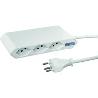 Steffen Steckdosenleiste IQ 3fach, 3xT13, 1.5m, weiss