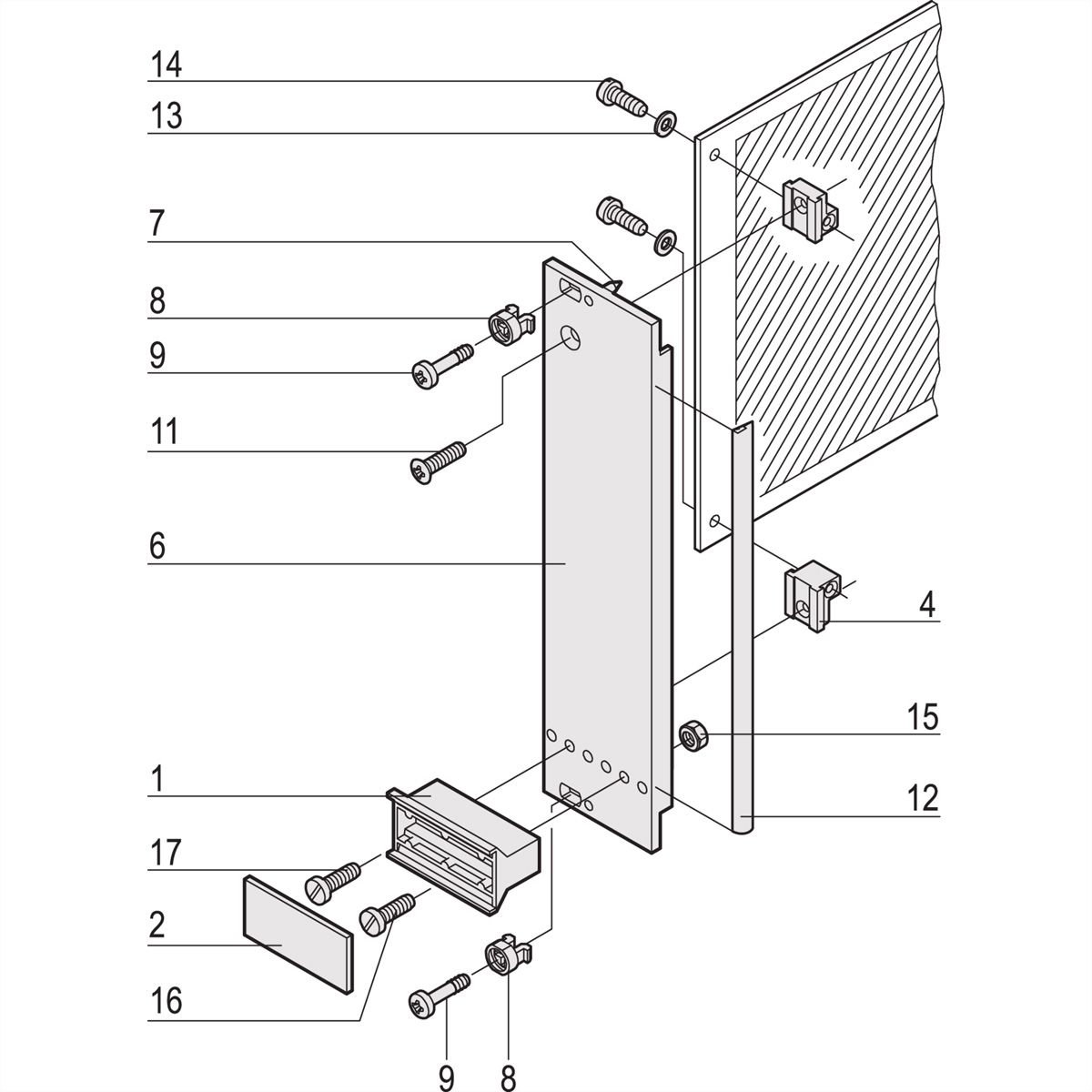 SCHROFF Steckbaugruppe mit starrem Griff in Trapezform - STECKBAUGR.HF TR-GR 3HE 6TE
