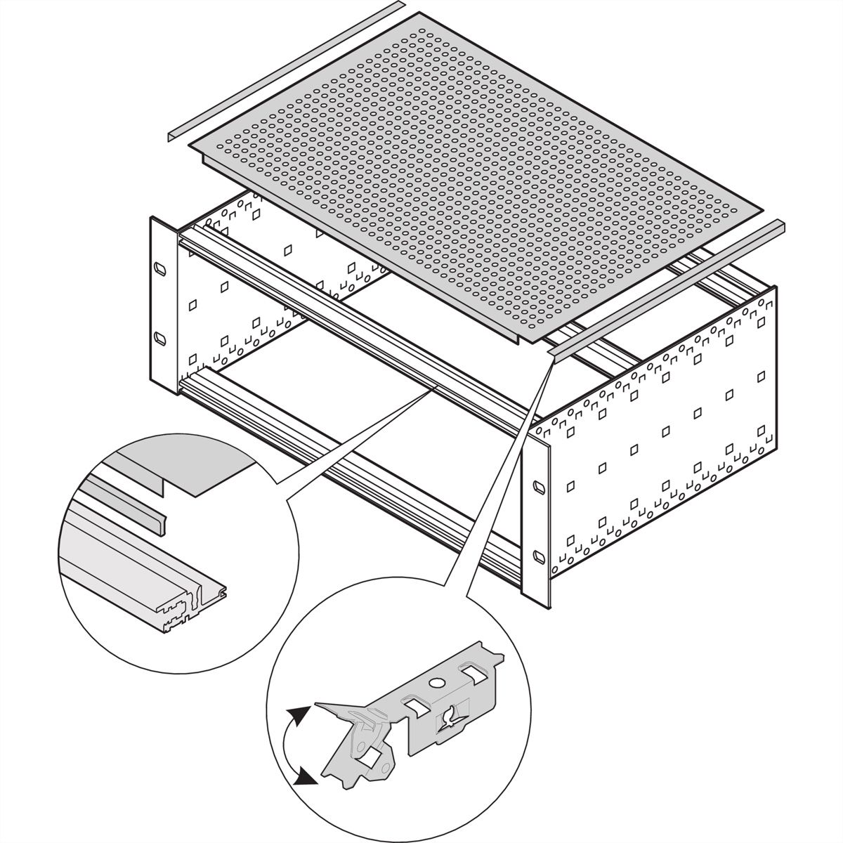 Plaque de recouvrement SCHROFF EuropacPRO, universelle, 84 CV, 415 mm