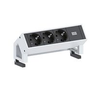 BACHMANN DESK2 3xCEE7/3 Strom 0,2m, ALLEMAND, blanc