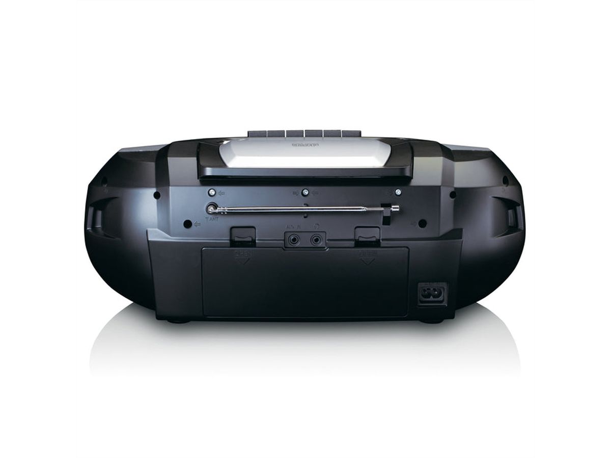 **DEMO**Lenco Boombox SCD-120SI silber, FM, CD, Kassette, USB,BT,RC