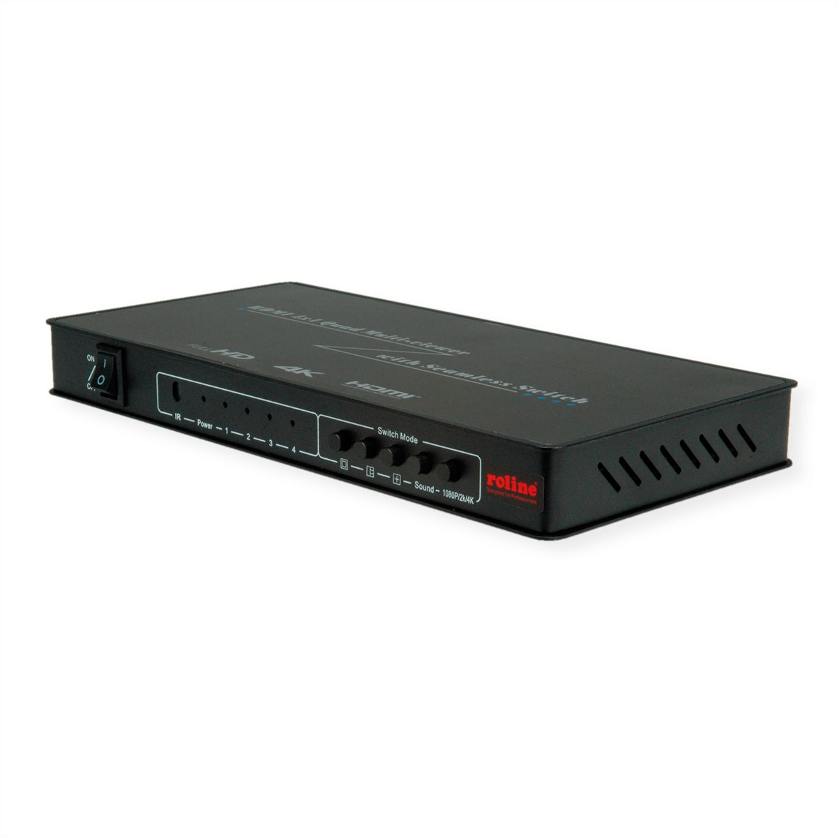 ROLINE HDMI 4x1 QUAD Multi-Viewer Switch, nahtlose Umschaltung