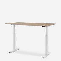 WRK21 Schreibtisch Smart 160 x 80 cm, Höhenverstellbar, Kendal Eiche / Weiss