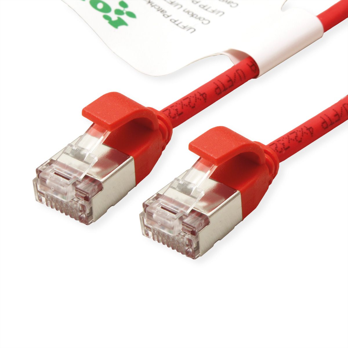 ROLINE GREEN Cordon DataCenter U/FTP Cat.6A (Classe EA), LSOH, slim, rouge, 1 m