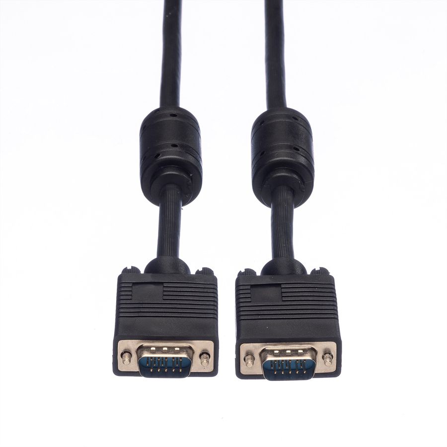 ROLINE SVGA-Kabel HD15 ST - ST mit Ferritkern, 2 m