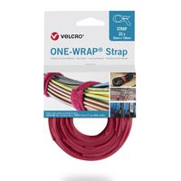 VELCRO® One Wrap® Strap 13mm x 200mm, 25 pièces, rouge