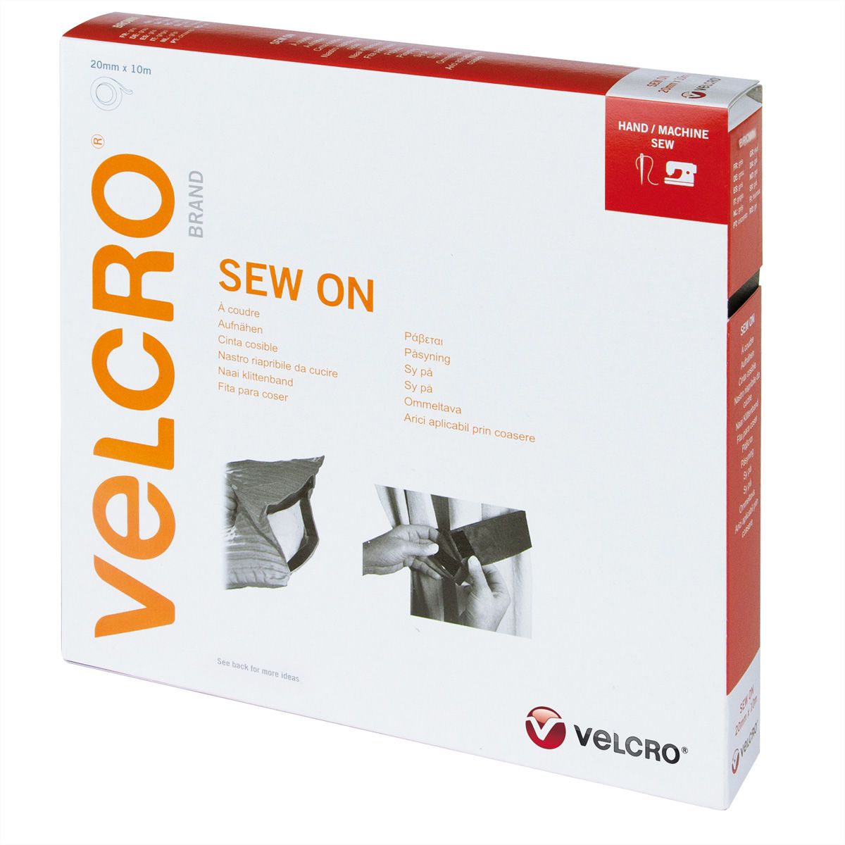 VELCRO® Crochets & velours 20mmx10m brun, bande à coudre