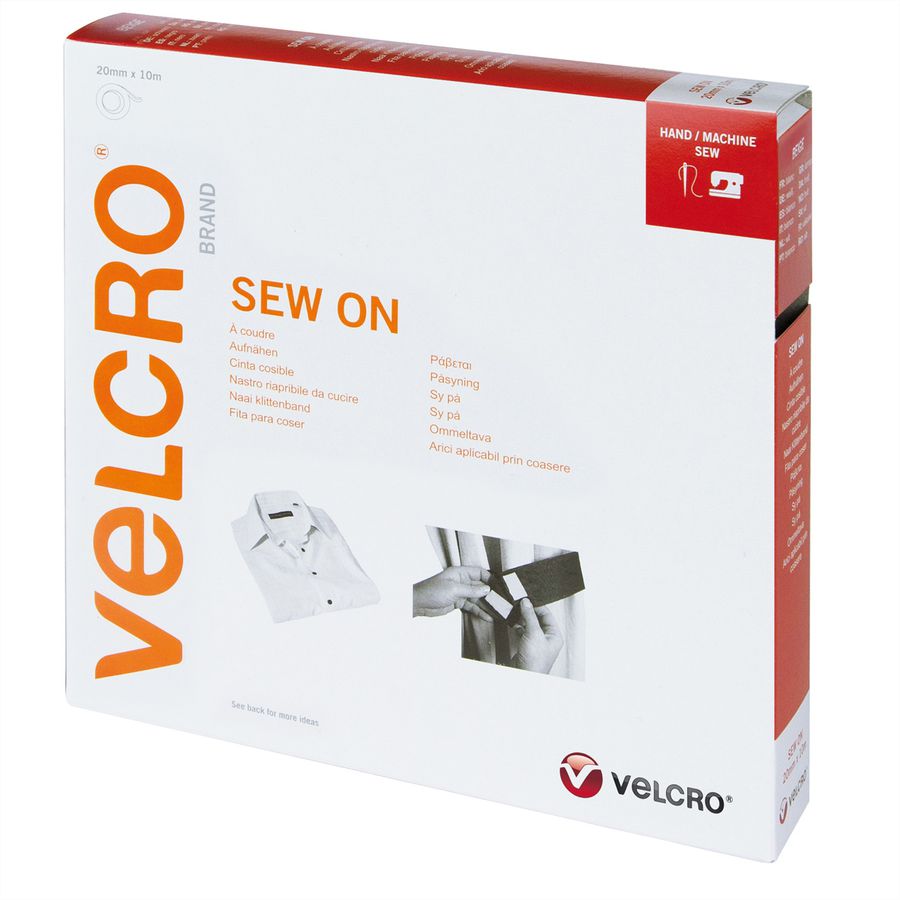 VELCRO® Crochets & velours 20mmx10m beige, bande à coudre