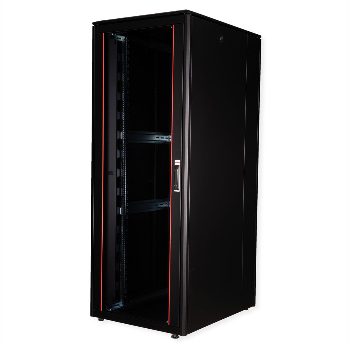 ROLINE 19-Zoll Netzwerkschrank Pro 42 HE, 800x1000 BxT Glastür schwarz