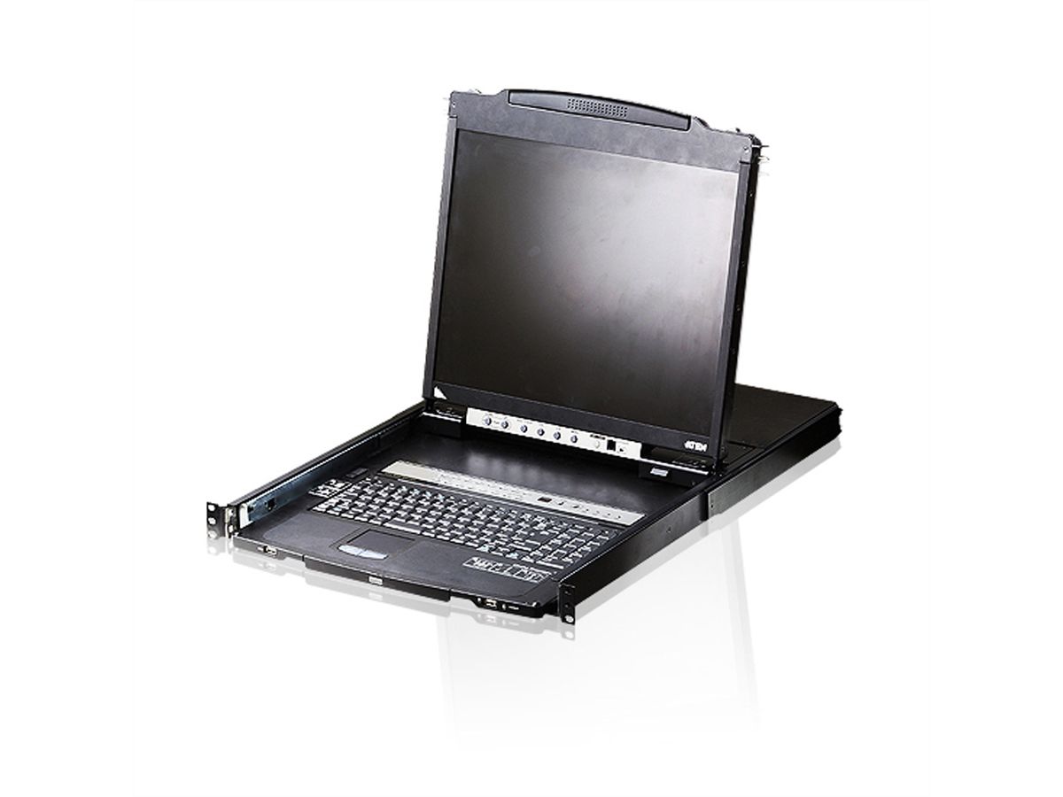 ATEN CL5816N 48cm-LCD KVM Switch USB-PS/2,VGA, 16 Port, FR-Layout