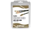 ROLINE GOLD Audio-Verbindungskabel 3,5mm Stereo - 2x Cinch, ST/ST, Retail Blister, 2,5 m