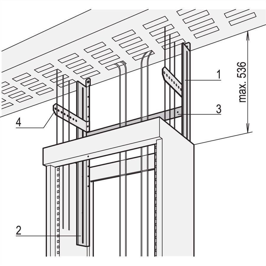 SCHROFF Deckenrostbefestigung - DECKENROSTBEFESTIGUNG (ETSI)