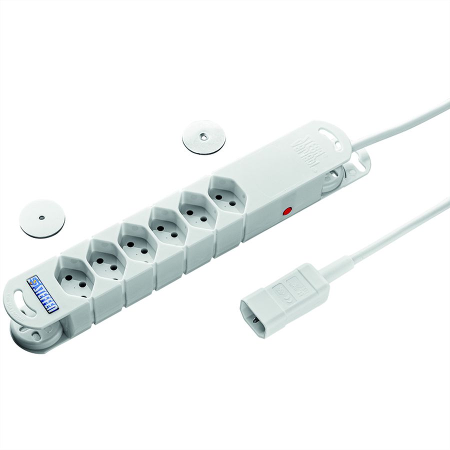 Steffen Steba Variabl C14 6x , sans interrupteur, blanc, 3m