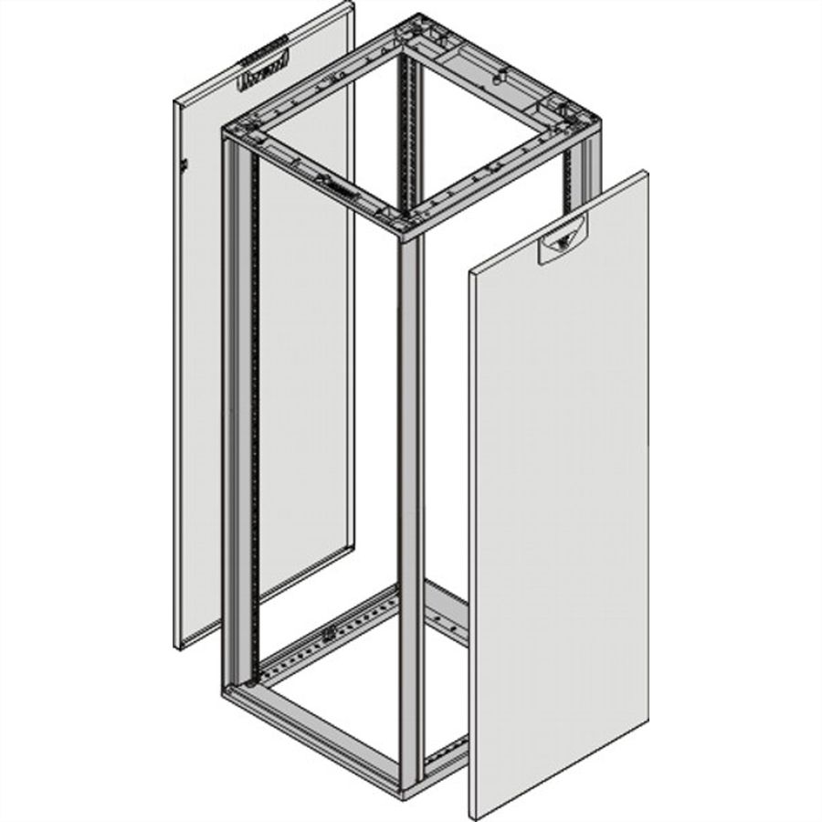 Panneau latéral Novastar SCHROFF pour usage intensif, RAL 7035, 16 U 800D
