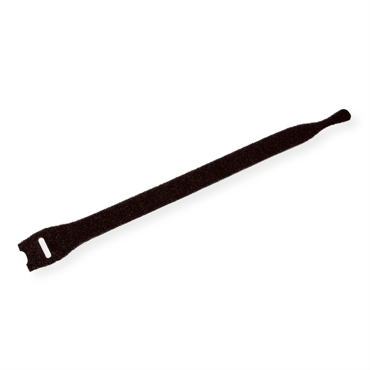 VELCRO® Bande avec languette, par 10, noir, 20 cm
