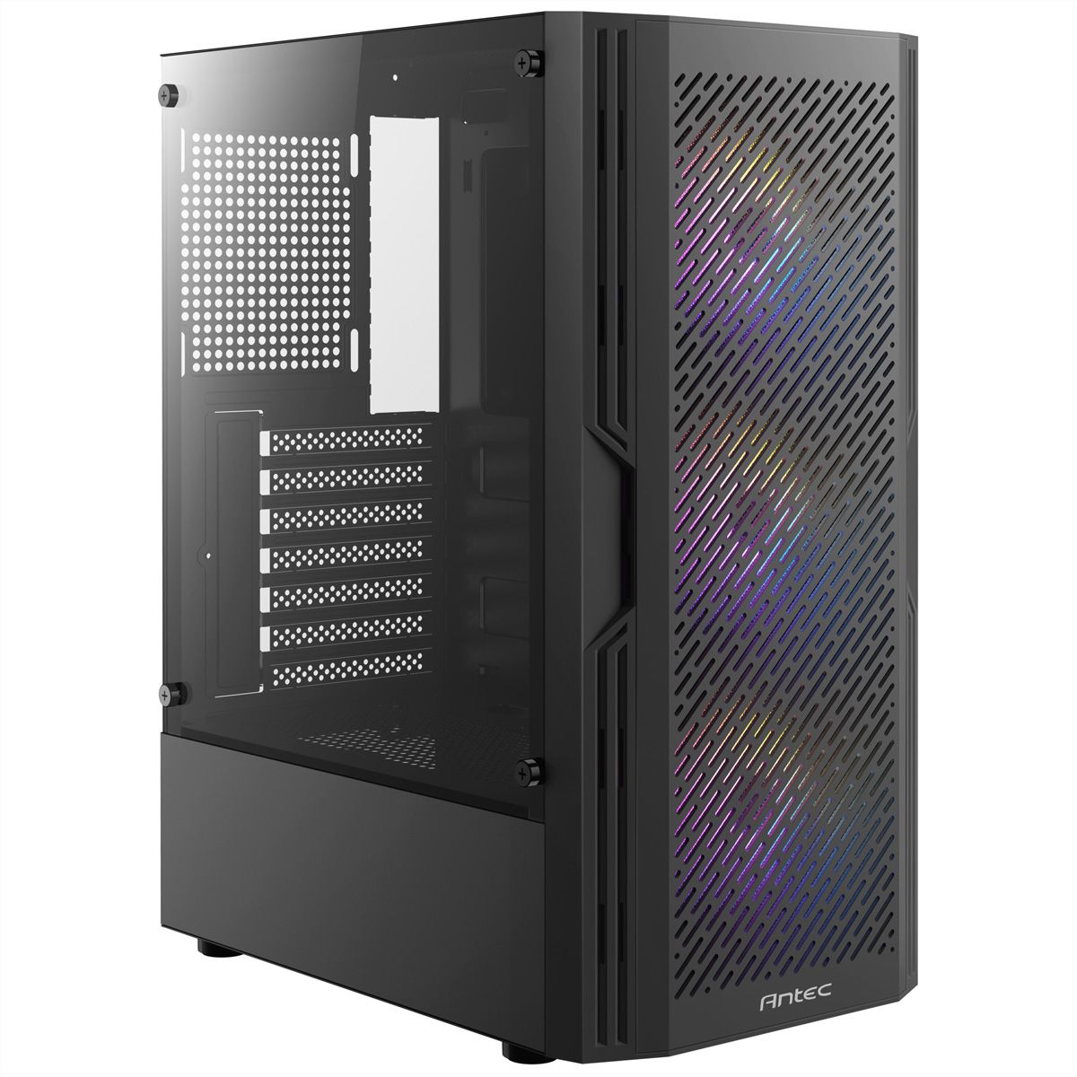 ANTEC AX20 PC Gehäuse Midi Tower Gaming Black ATX, schwarz
