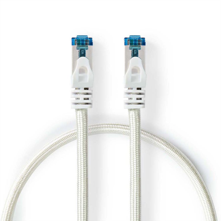 Nedis Cordon réseau S/FTP Cat.6A, blanc, 0.5m