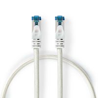 Nedis Cordon réseau S/FTP Cat.6A, blanc, 0.5m