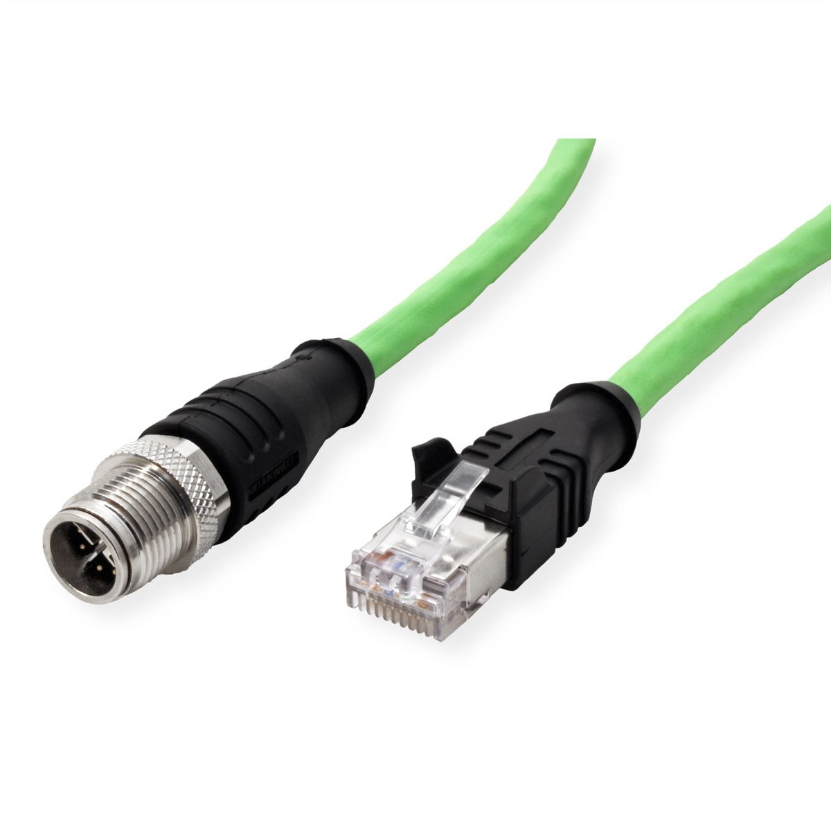 METZ CONNECT Verbindungsleitung M12 ST-RJ45 ST, 8-pol X-kodiert, gerade-gerade, 1 m