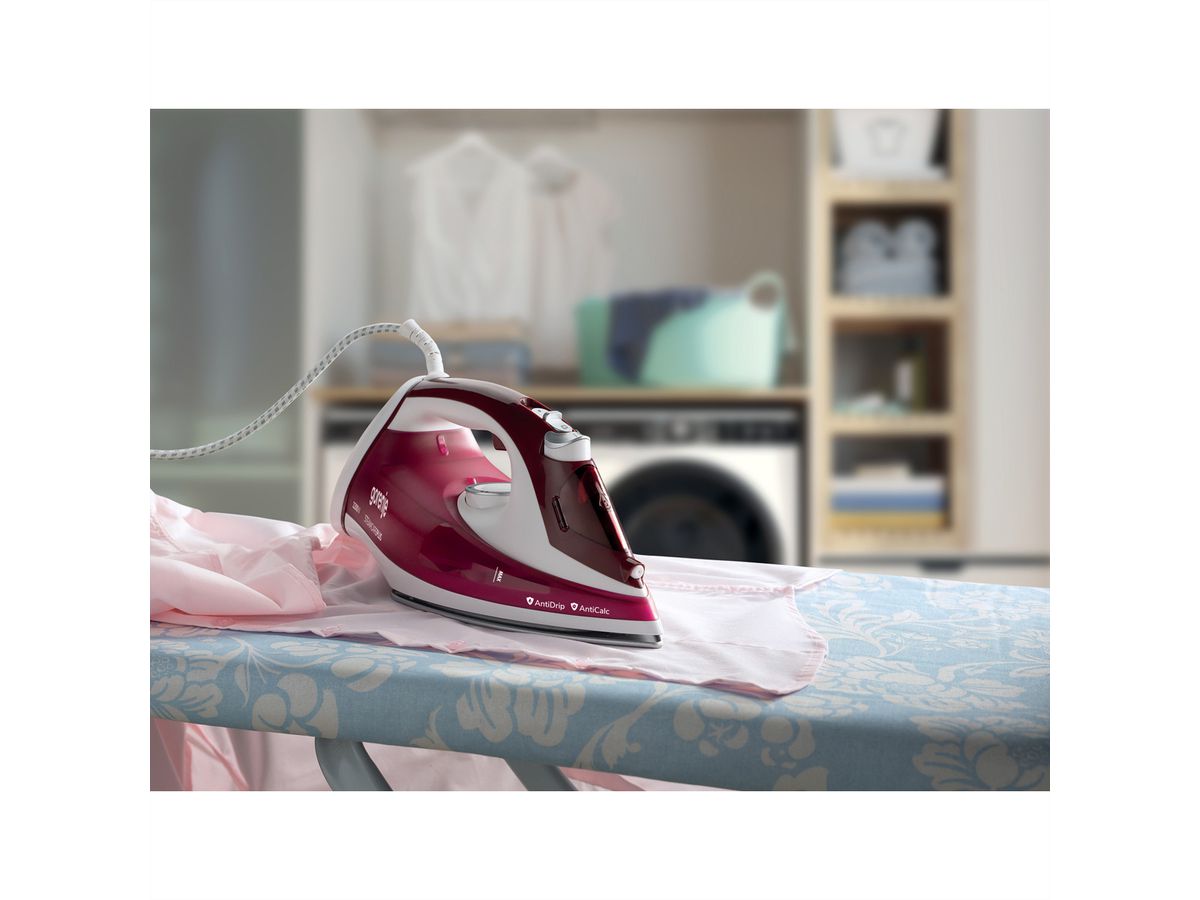 Gorenje Fer à repasser SIH2200RBC, 2200W, rouge, 2200 W, rouge