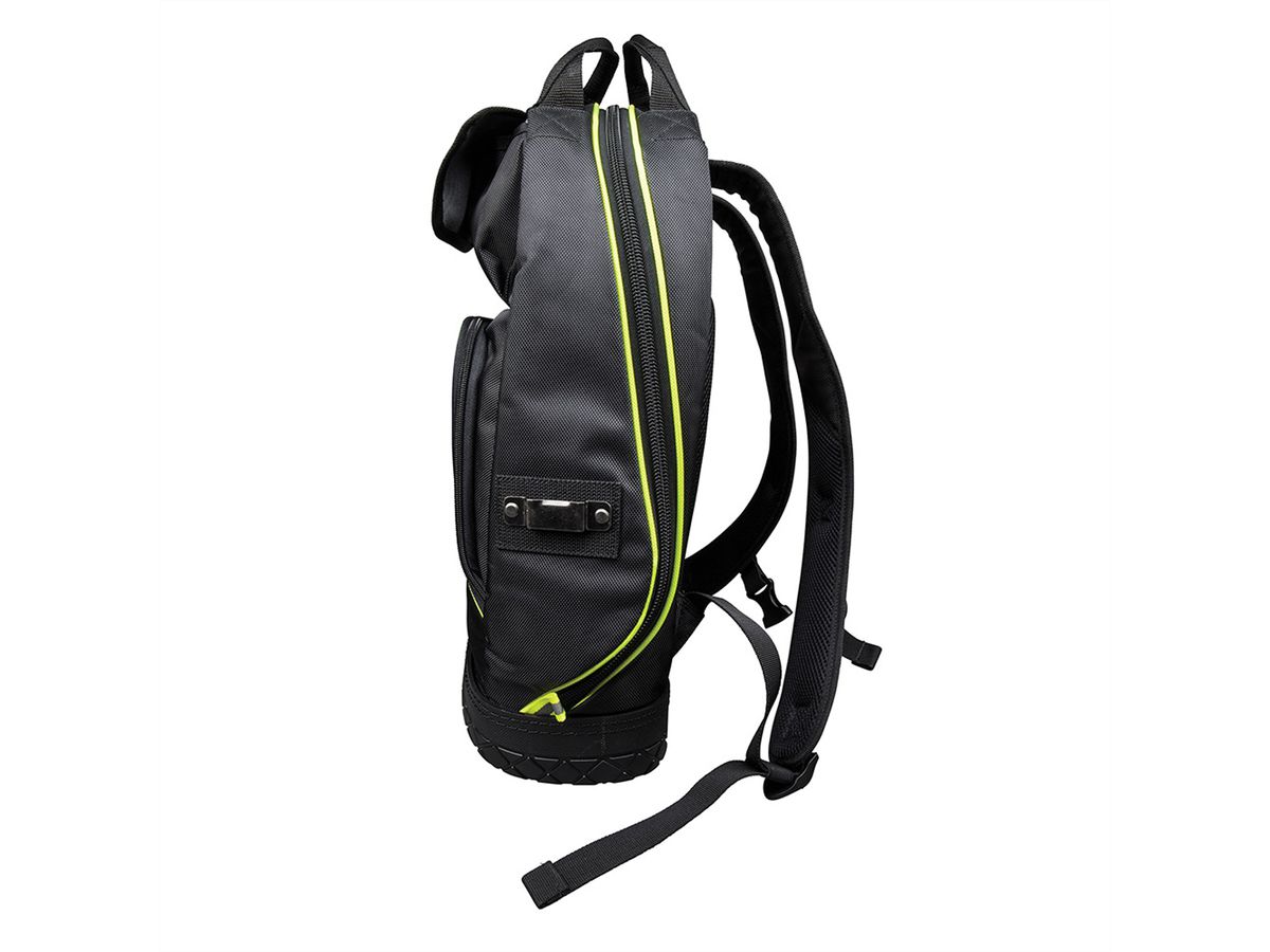 KLEIN TOOLS 55597 Tradesman Pro Rucksack, Neongelb/Schwarz mit Reflexstreifen