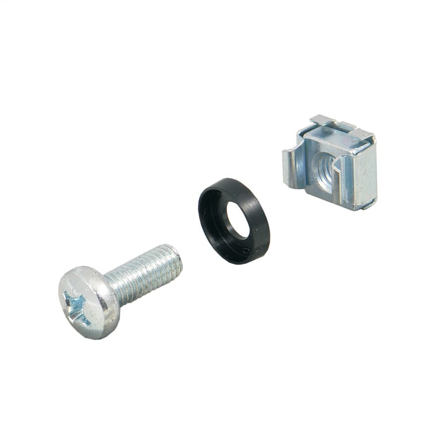 SCHROFF 19"-Befestigungssatz (Schraube, Scheibe, Mutter) - BEFESTIGUNGSSATZ M6 100STK