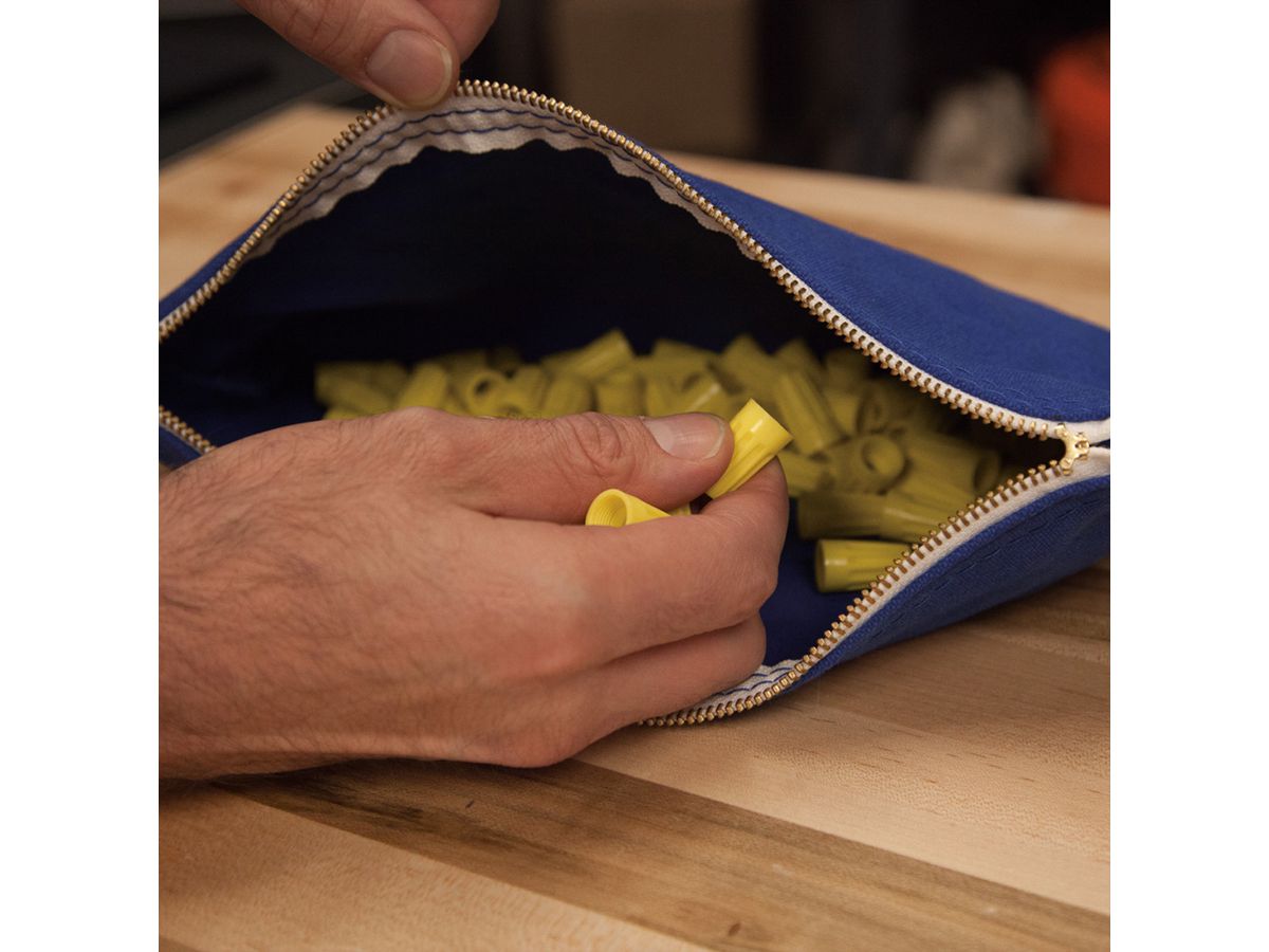 KLEIN TOOLS 5140 Sacoche à fermeture éclair, Canvas, olive/orange/bleu/jaune, par 4