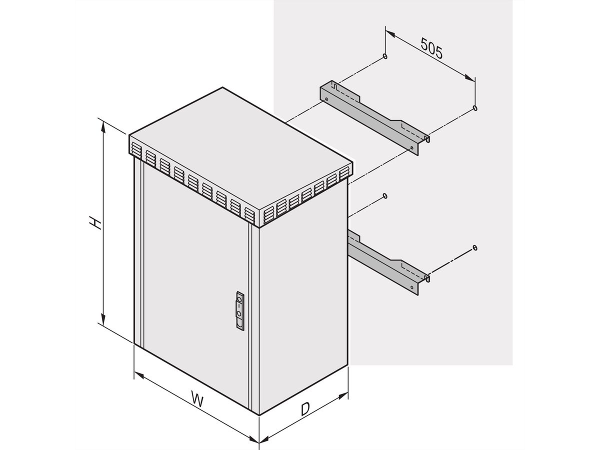 SCHROFF Wandbefestigung - OD WANDBEFESTIG. SET UNIBODY