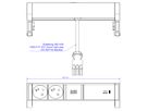 BACHMANN DESK2 2xUTE 1xUSB C 60W 0,2m GST18 RAL9010