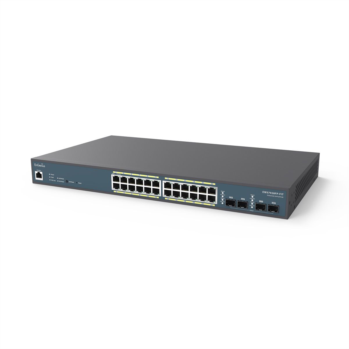 EnGenius EWS7928P-FIT 24-Port Gigabit PoE+ Switch, Administré, 240W avec 4 ports SFP