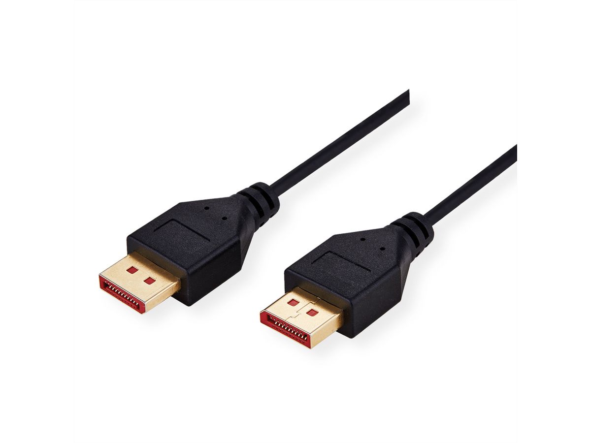 ROLINE Câble DisplayPort v1.4, DP M - DP M, SLIM, noir, 1,5 m