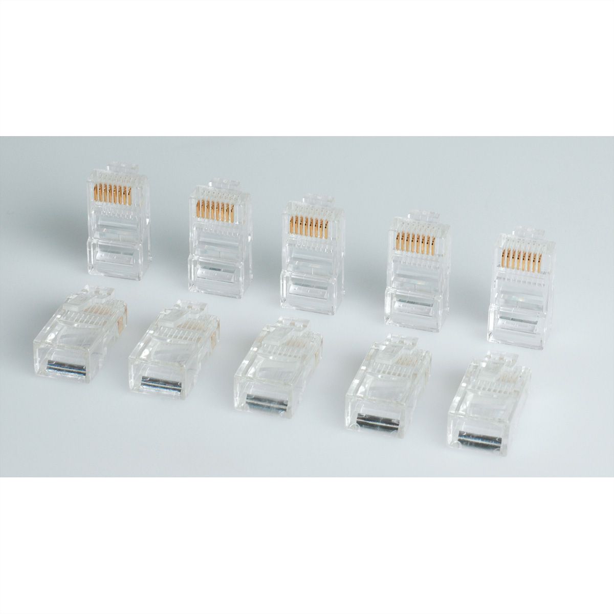 ROLINE RJ-45 Modular-Plug ungeschirmt, Cat.5e (Class D), 10 Stck