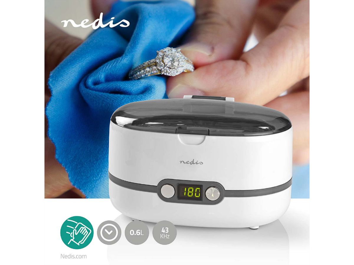 Nedis Nettoyeur à ultrasons pour bijoux, 230V, 50Hz, weiss