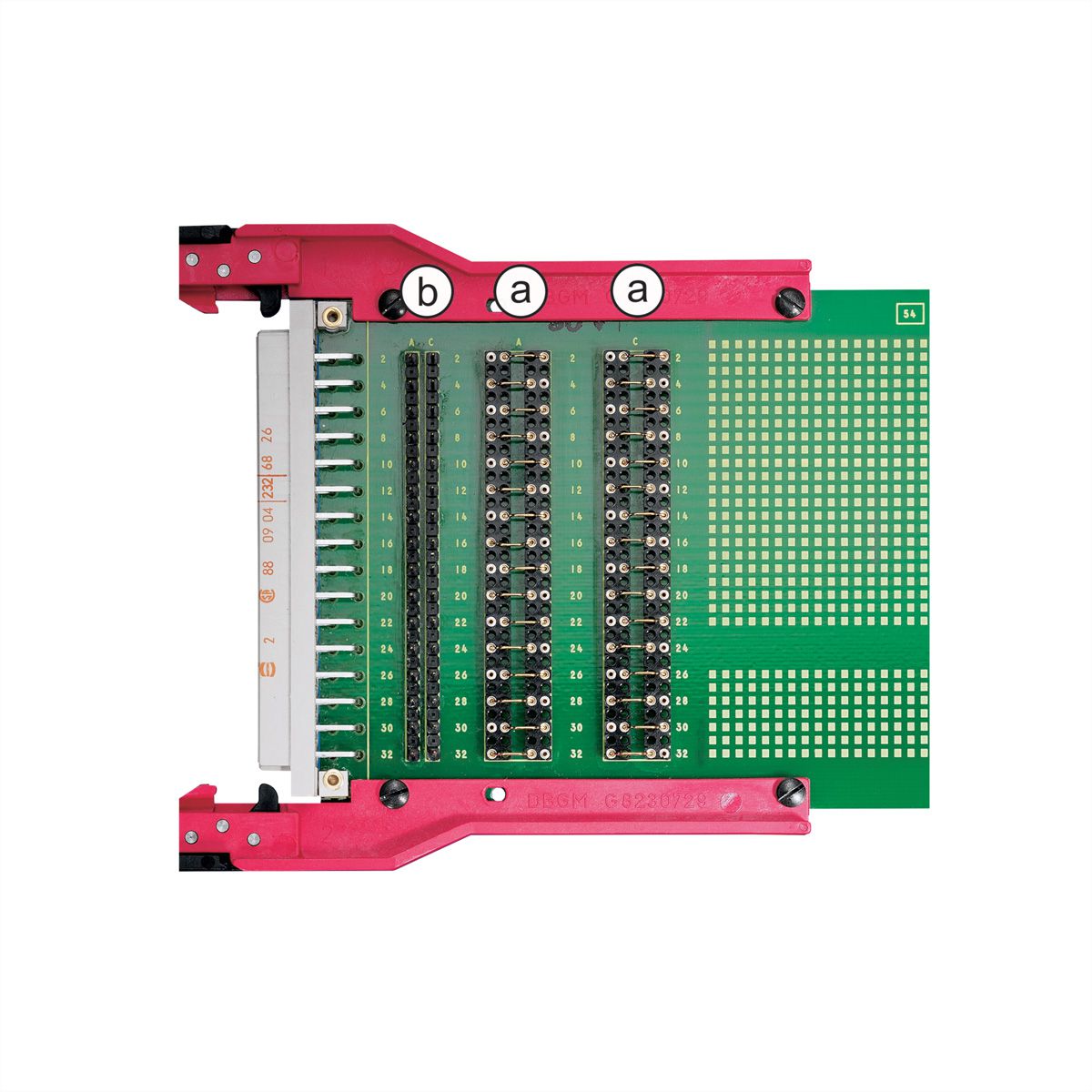 Adaptateur de contrôle SCHROFF pour connecteur DIN type D, 3 U, 160 mm, U/I