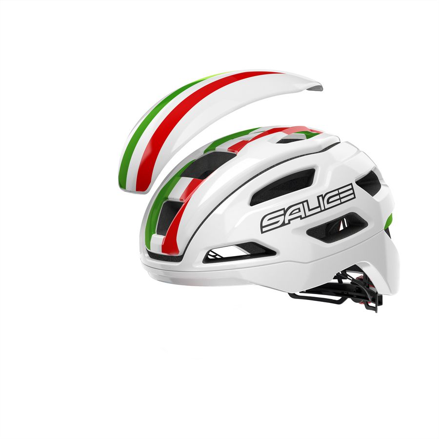 Salice Occhiali Casque de vélo Stelvio, M-L 54-60, White ITA